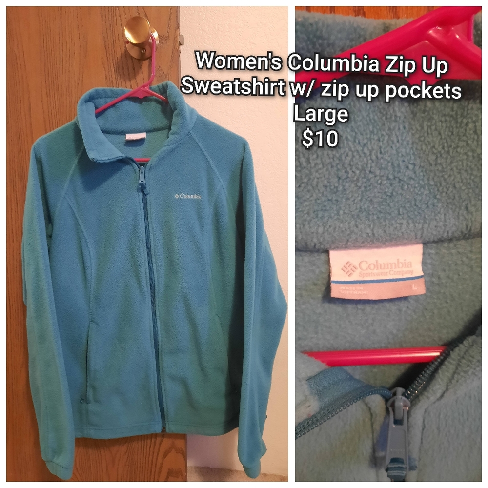 Columbia Women's Blue Zip-Up Jacket LARGE